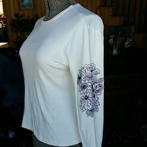 Talbots embellished cotton tee